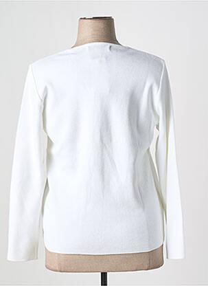Gilet manches longues coupe cintrée blanc CHASSAGNARD femme