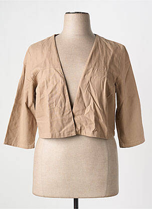 Boléro tissage crêpe marron FELINO femme