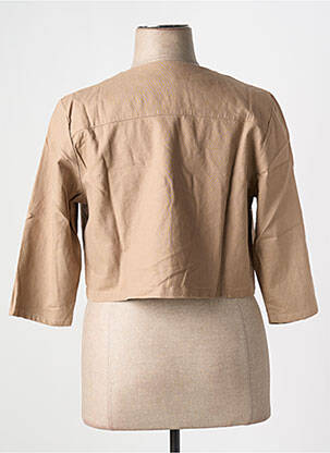 Boléro tissage crêpe marron FELINO femme
