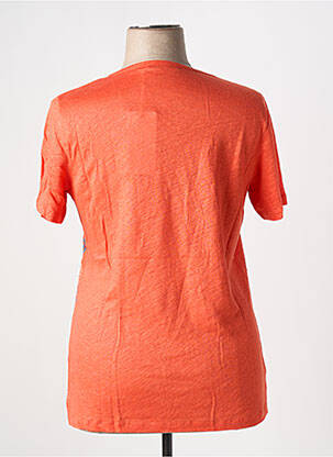 T-shirt sérigraphie floquée manches courtes orange BAGORAZ femme