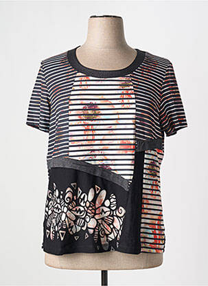 T-shirt coupe droite manches courtes noir BAGORAZ femme