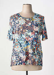 T-shirt stretch manches courtes bleu GRIFFON femme