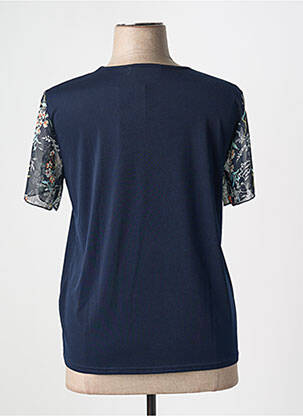 T-shirt coupe cintrée manches courtes bleu GRIFFON femme