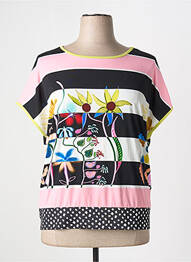 T-shirt stretch manches courtes noir OLIVIER PHILIPS femme