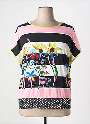 T-shirt stretch manches courtes noir OLIVIER PHILIPS femme