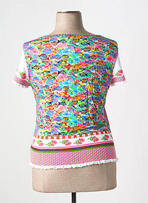 T-shirt imprimé fantaisie manches courtes rose OLIVIER PHILIPS femme
