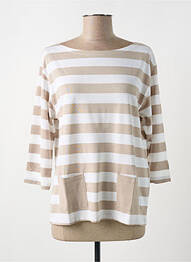 T-shirt manches 3/4 manches 3/4 beige MONTAGUT femme