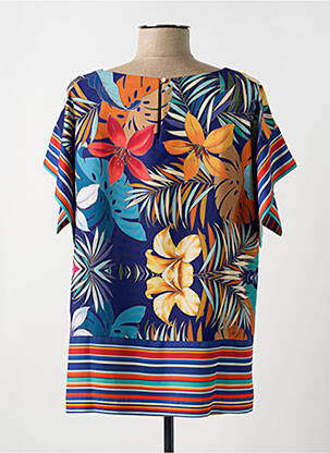 Blouse manches courtes manches courtes bleu CRISTINA BARROS femme