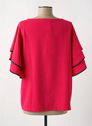 Blouse col rond manches 3/4 rouge CRISTINA BARROS femme