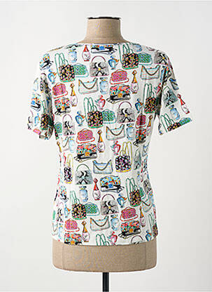 T-shirt imprimé fantaisie manches courtes blanc GRIFFON femme