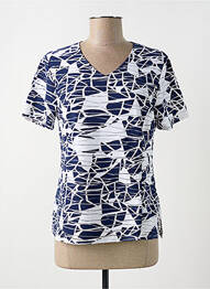 T-shirt imprimé fantaisie manches courtes bleu GEVANA femme