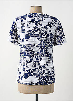 T-shirt imprimé fantaisie manches courtes bleu GEVANA femme