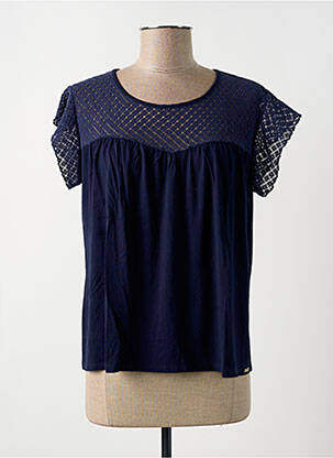T-shirt stretch manches courtes bleu MCM femme