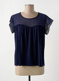 T-shirt stretch manches courtes bleu MCM femme