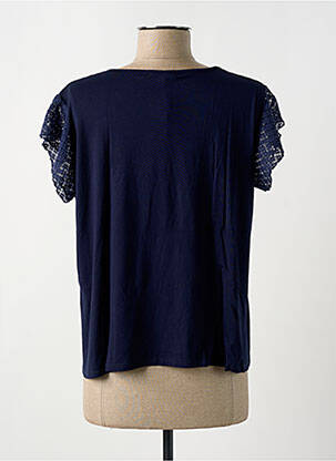 T-shirt stretch manches courtes bleu MCM femme
