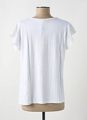 T-shirt stretch manches courtes blanc MCM femme