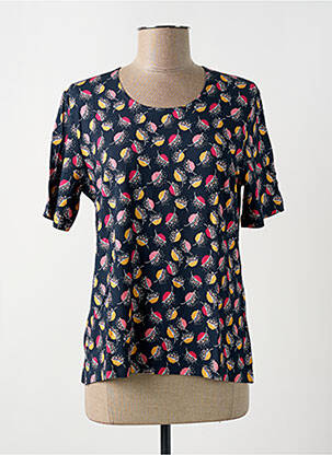 T-shirt imprimé fantaisie manches courtes bleu GRIFFON femme