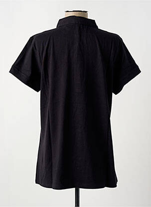 Polo stretch manches courtes noir FELINO femme