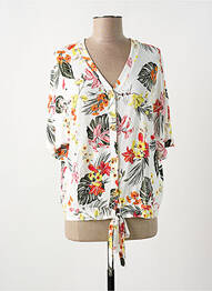 Chemisier fermeture boutonnée sur le devant manches 3/4 blanc S.OLIVER femme