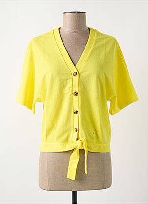 Chemisier fermeture boutonnée sur le devant manches courtes jaune S.OLIVER femme