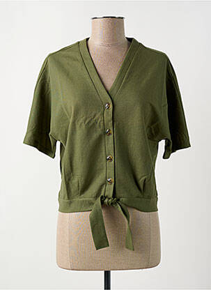 Chemisier fermeture boutonnée sur le devant manches courtes vert S.OLIVER femme
