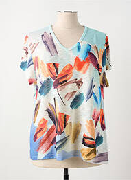 T-shirt imprimé fantaisie manches courtes bleu MCM femme