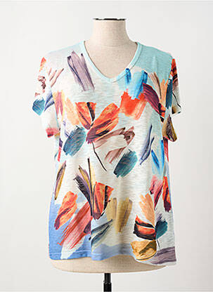 T-shirt imprimé fantaisie manches courtes bleu MCM femme