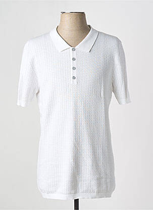 Polo coupe cintrée manches courtes blanc MONTAGUT homme
