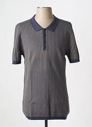 Polo coupe cintrée manches courtes bleu MONTAGUT homme