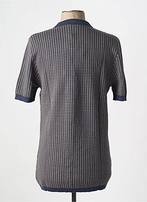 Polo coupe cintrée manches courtes bleu MONTAGUT homme