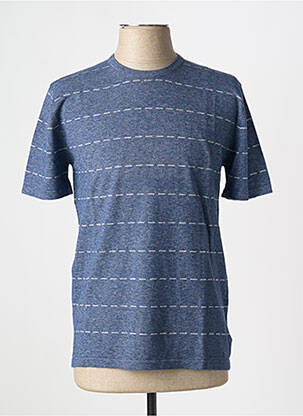 T-shirt coupe cintrée manches courtes bleu MONTAGUT homme