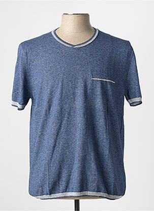 T-shirt coupe droite manches courtes bleu MONTAGUT homme