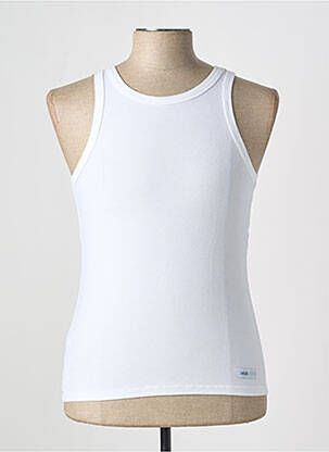 Débardeur coupe cintrée sans manche blanc HOM homme