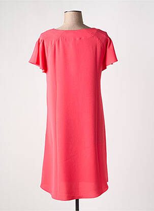 Robe mi-longue coupe fluide manches courtes rouge TINTA STYLE femme