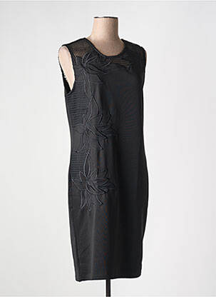 Robe mi-longue sans manche sans manche noir ROSE POMME femme