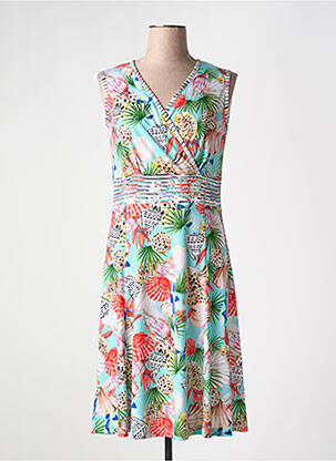 Robe mi-longue sans manche sans manche bleu OLIVIER PHILIPS femme