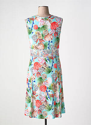 Robe mi-longue sans manche sans manche bleu OLIVIER PHILIPS femme