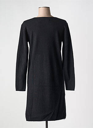 Robe mi-longue manches longues manches longues noir FELINO femme