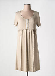 Chemise de nuit imprimé pois marron LE CHAT femme