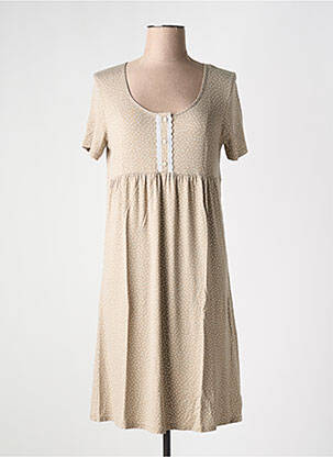 Chemise de nuit imprimé pois marron LE CHAT femme