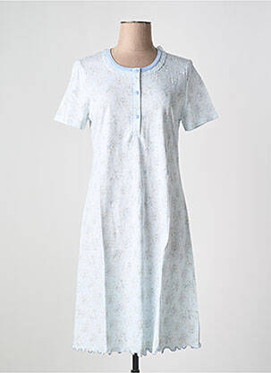Chemise de nuit imprimé fleurs bleu LINCLALOR femme