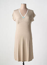 Chemise de nuit imprimé pois marron LE CHAT femme