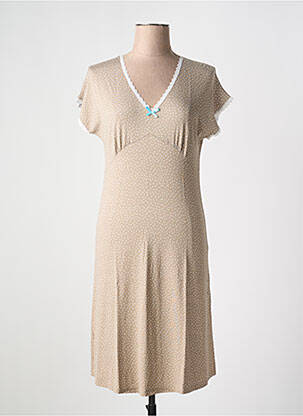 Chemise de nuit imprimé pois marron LE CHAT femme