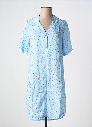 Chemise de nuit fermeture boutonnée sur le devant bleu RINGELLA femme
