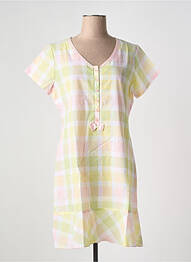 Chemise de nuit col v vert SENORETTA femme