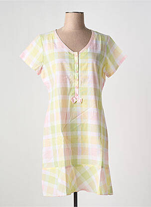 Chemise de nuit col v vert SENORETTA femme