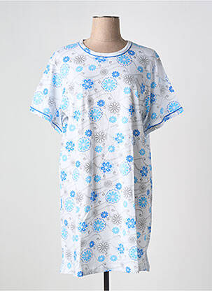 Chemise de nuit imprimé fleurs bleu LA CREUSOISE femme