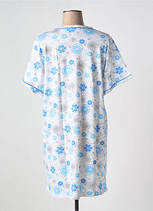 Chemise de nuit imprimé fleurs bleu LA CREUSOISE femme
