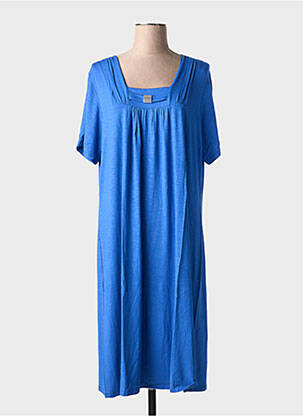 Chemise de nuit stretch bleu VANIA femme