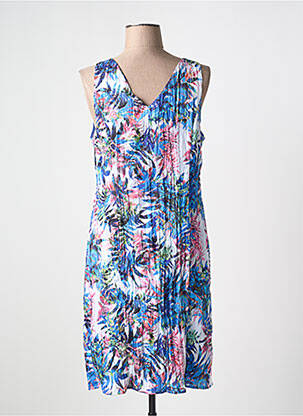 Robe mi-longue sans manche sans manche bleu FELINO femme